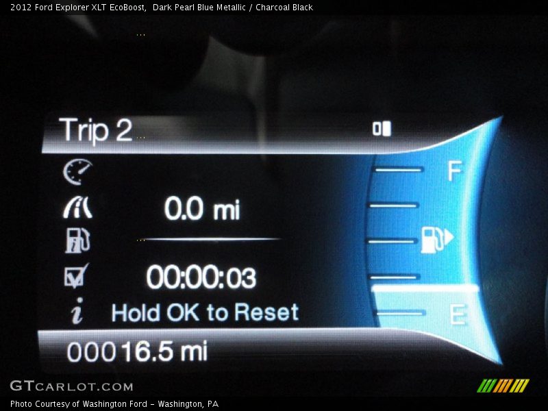 Dark Pearl Blue Metallic / Charcoal Black 2012 Ford Explorer XLT EcoBoost