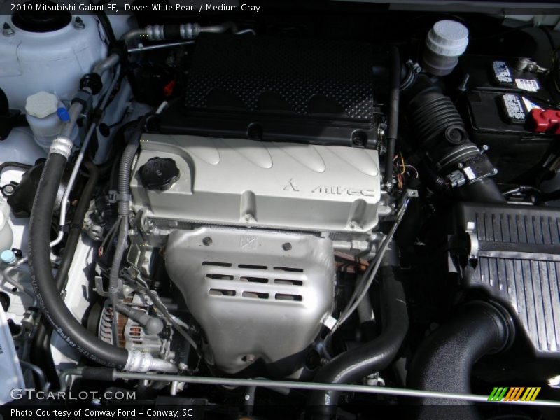 Dover White Pearl / Medium Gray 2010 Mitsubishi Galant FE
