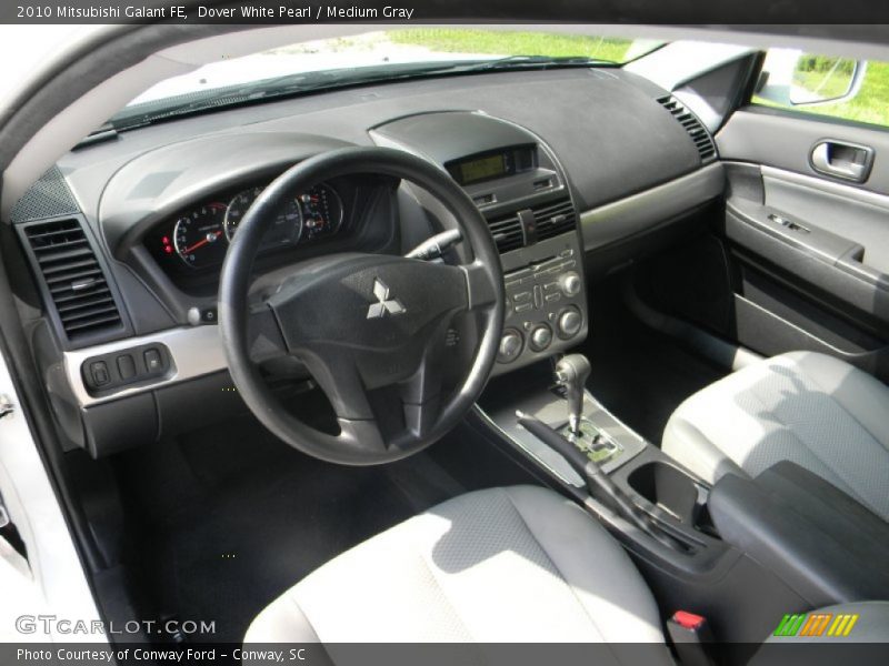 Dover White Pearl / Medium Gray 2010 Mitsubishi Galant FE
