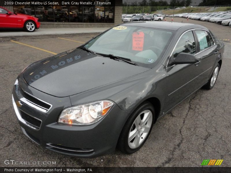 Dark Gray Metallic / Titanium 2009 Chevrolet Malibu LS Sedan