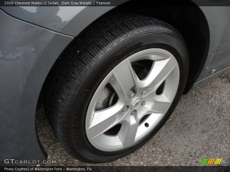 Dark Gray Metallic / Titanium 2009 Chevrolet Malibu LS Sedan