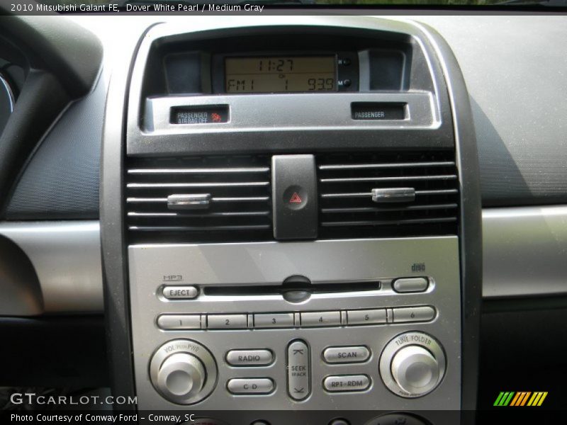 Dover White Pearl / Medium Gray 2010 Mitsubishi Galant FE