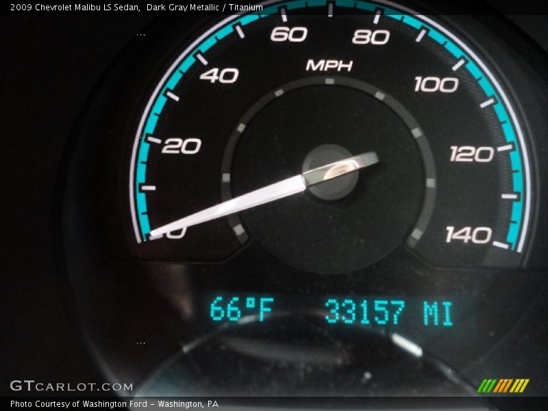 Dark Gray Metallic / Titanium 2009 Chevrolet Malibu LS Sedan