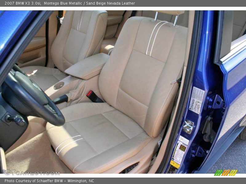 Montego Blue Metallic / Sand Beige Nevada Leather 2007 BMW X3 3.0si
