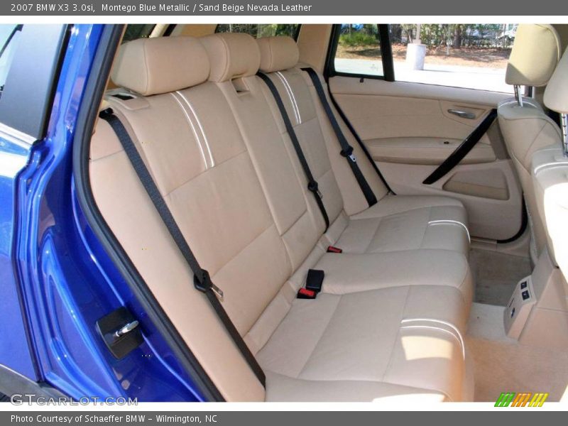Montego Blue Metallic / Sand Beige Nevada Leather 2007 BMW X3 3.0si