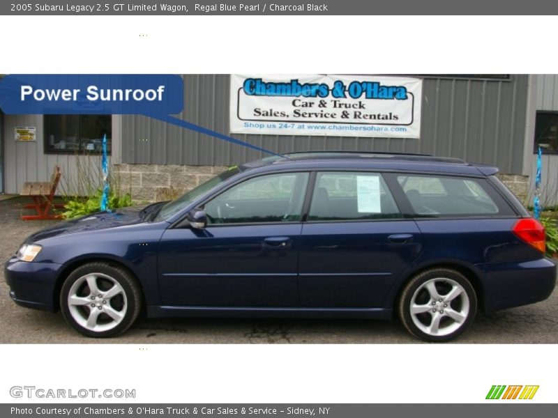 Regal Blue Pearl / Charcoal Black 2005 Subaru Legacy 2.5 GT Limited Wagon