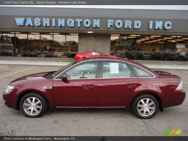 Merlot Metallic / Medium Light Stone 2008 Ford Taurus SEL