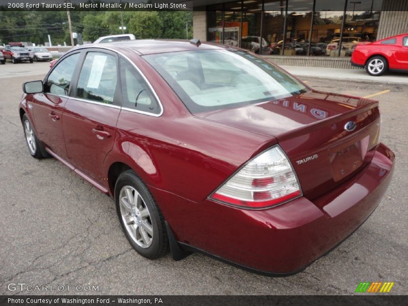 Merlot Metallic / Medium Light Stone 2008 Ford Taurus SEL