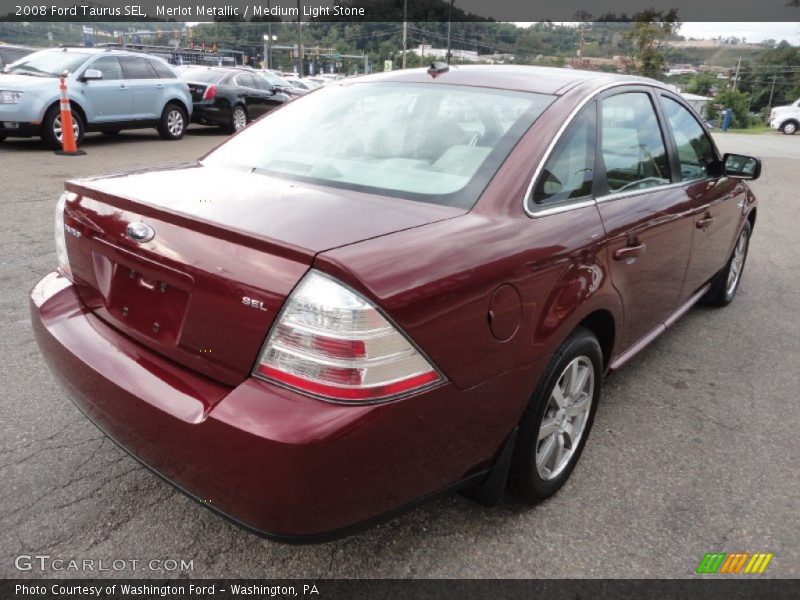 Merlot Metallic / Medium Light Stone 2008 Ford Taurus SEL