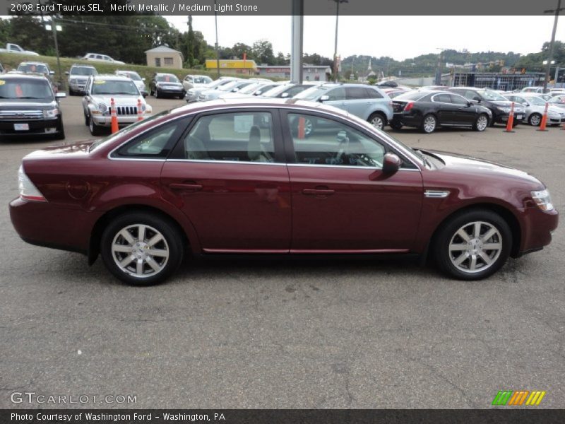 Merlot Metallic / Medium Light Stone 2008 Ford Taurus SEL