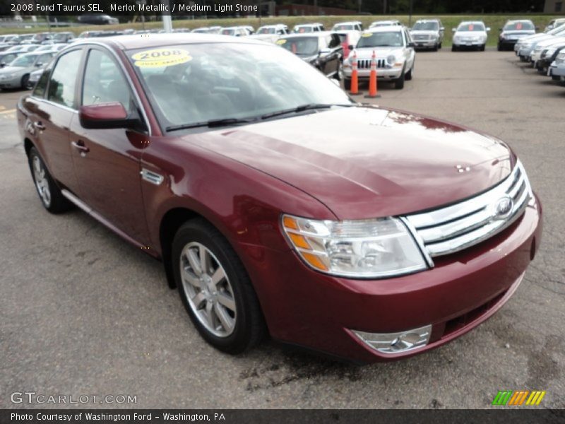 Merlot Metallic / Medium Light Stone 2008 Ford Taurus SEL