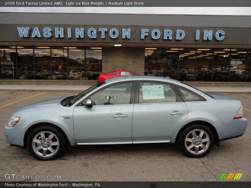 Light Ice Blue Metallic / Medium Light Stone 2008 Ford Taurus Limited AWD