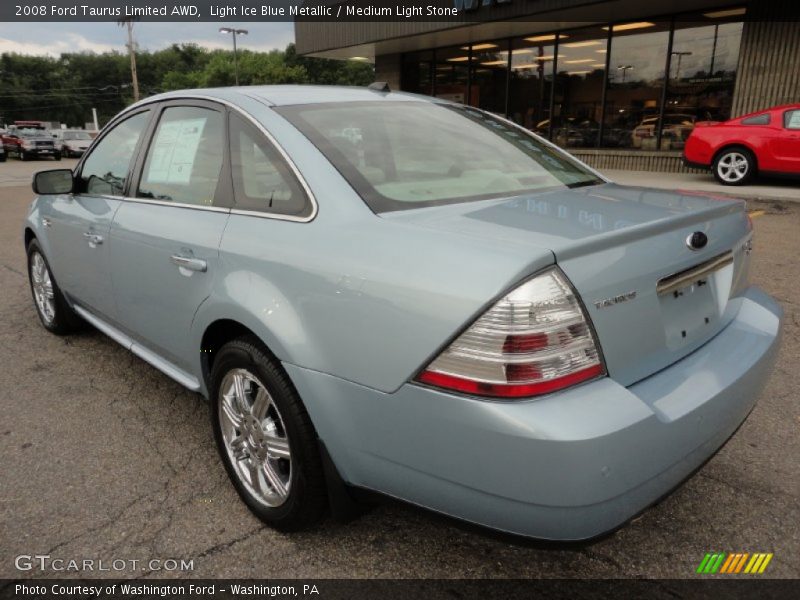 Light Ice Blue Metallic / Medium Light Stone 2008 Ford Taurus Limited AWD