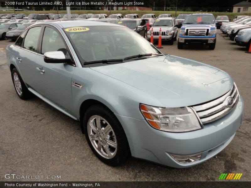 Light Ice Blue Metallic / Medium Light Stone 2008 Ford Taurus Limited AWD