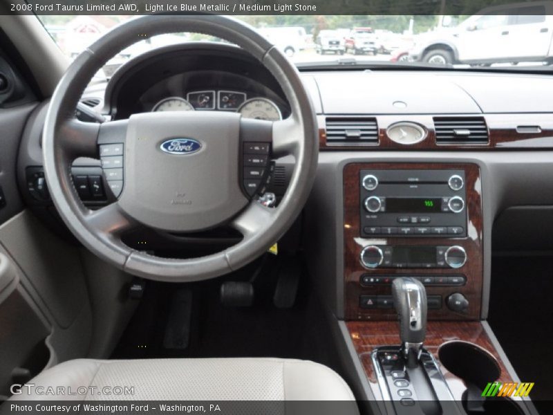 Light Ice Blue Metallic / Medium Light Stone 2008 Ford Taurus Limited AWD