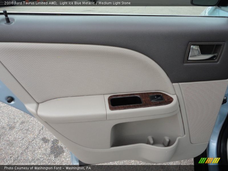 Light Ice Blue Metallic / Medium Light Stone 2008 Ford Taurus Limited AWD