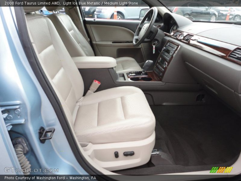 Light Ice Blue Metallic / Medium Light Stone 2008 Ford Taurus Limited AWD