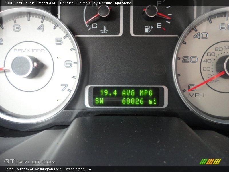 Light Ice Blue Metallic / Medium Light Stone 2008 Ford Taurus Limited AWD