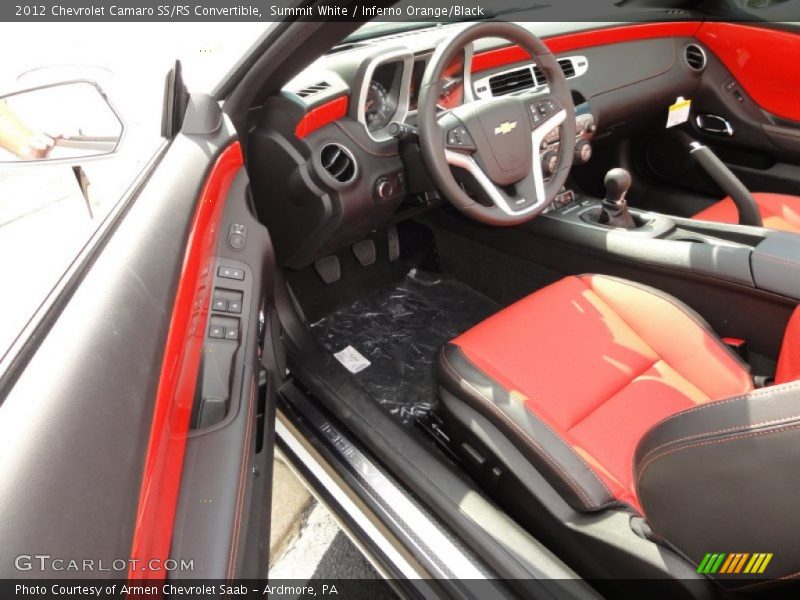  2012 Camaro SS/RS Convertible Inferno Orange/Black Interior