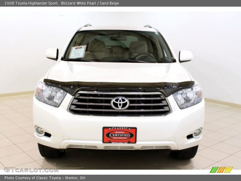 Blizzard White Pearl / Sand Beige 2008 Toyota Highlander Sport