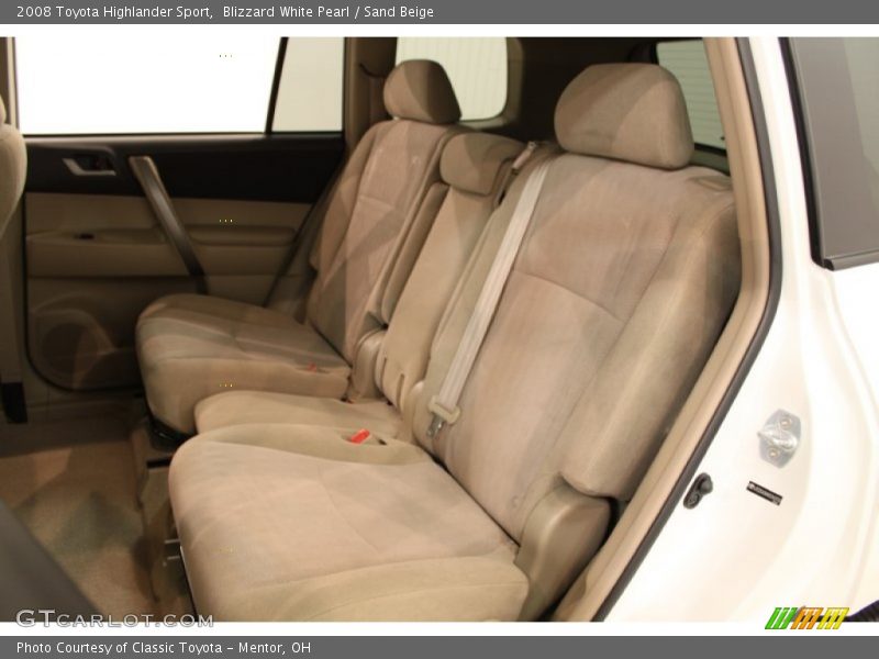 Blizzard White Pearl / Sand Beige 2008 Toyota Highlander Sport