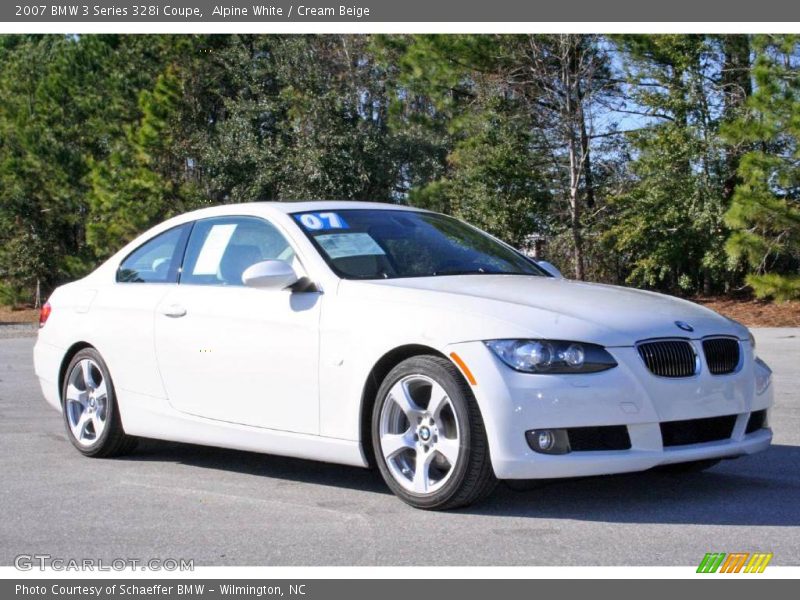 Alpine White / Cream Beige 2007 BMW 3 Series 328i Coupe