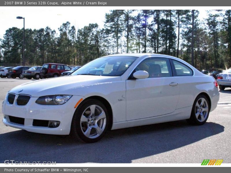 Alpine White / Cream Beige 2007 BMW 3 Series 328i Coupe