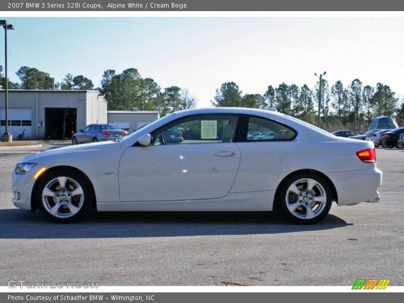 Alpine White / Cream Beige 2007 BMW 3 Series 328i Coupe