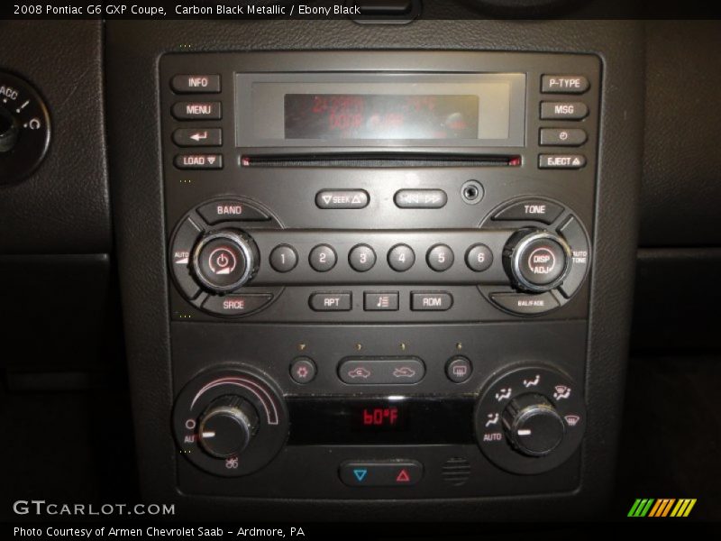 Audio System of 2008 G6 GXP Coupe