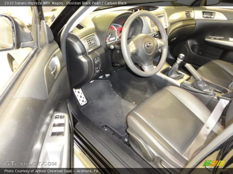  2010 Impreza WRX Wagon Carbon Black Interior