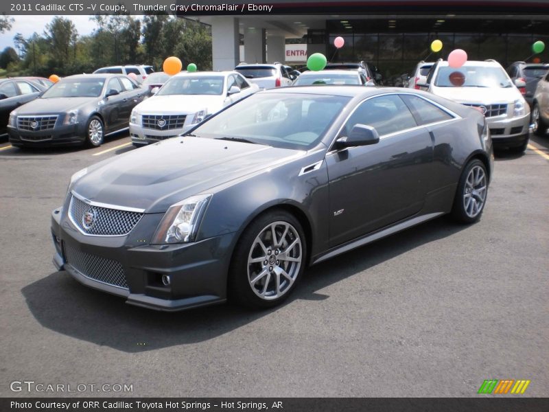 Thunder Gray ChromaFlair / Ebony 2011 Cadillac CTS -V Coupe
