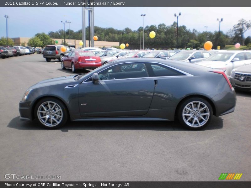 Thunder Gray ChromaFlair / Ebony 2011 Cadillac CTS -V Coupe