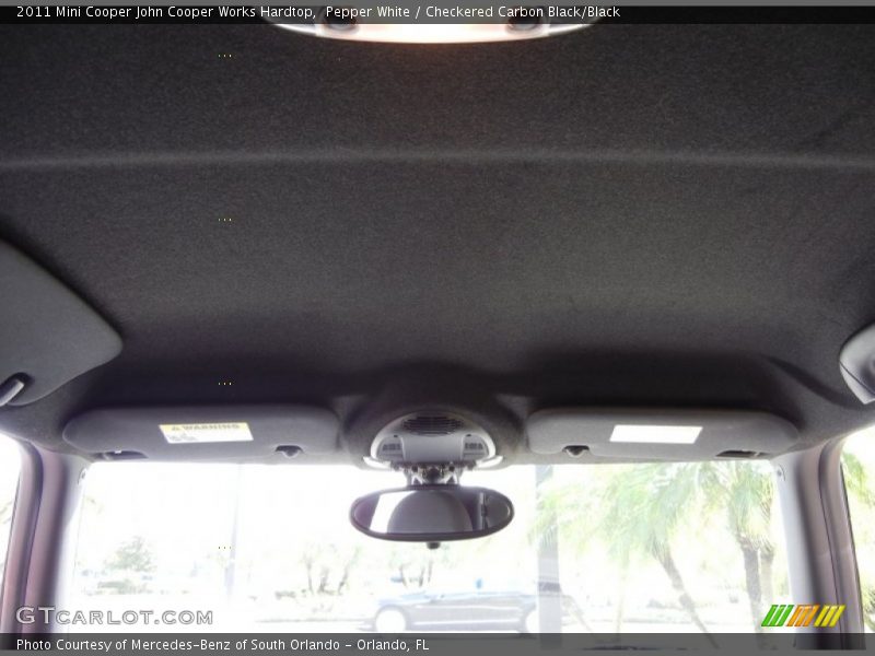 Pepper White / Checkered Carbon Black/Black 2011 Mini Cooper John Cooper Works Hardtop