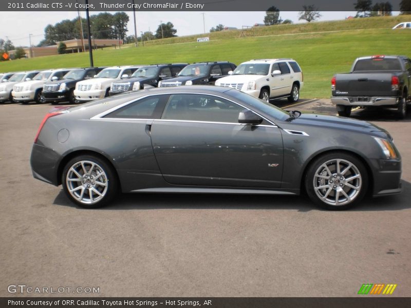 Thunder Gray ChromaFlair / Ebony 2011 Cadillac CTS -V Coupe