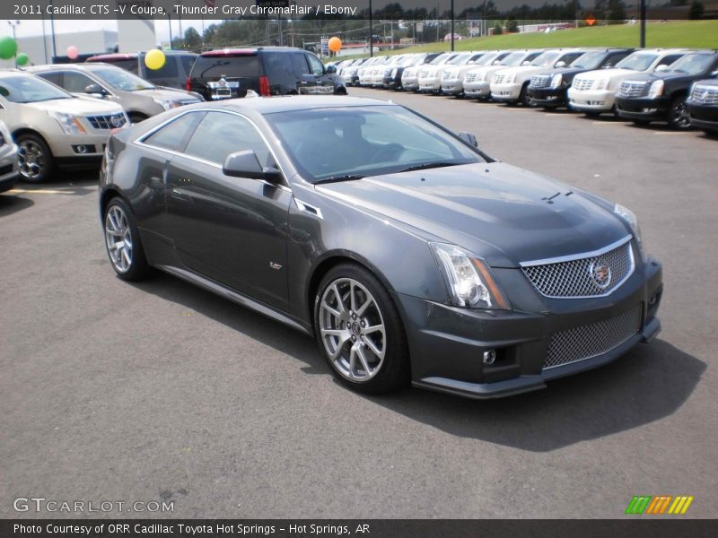 Thunder Gray ChromaFlair / Ebony 2011 Cadillac CTS -V Coupe