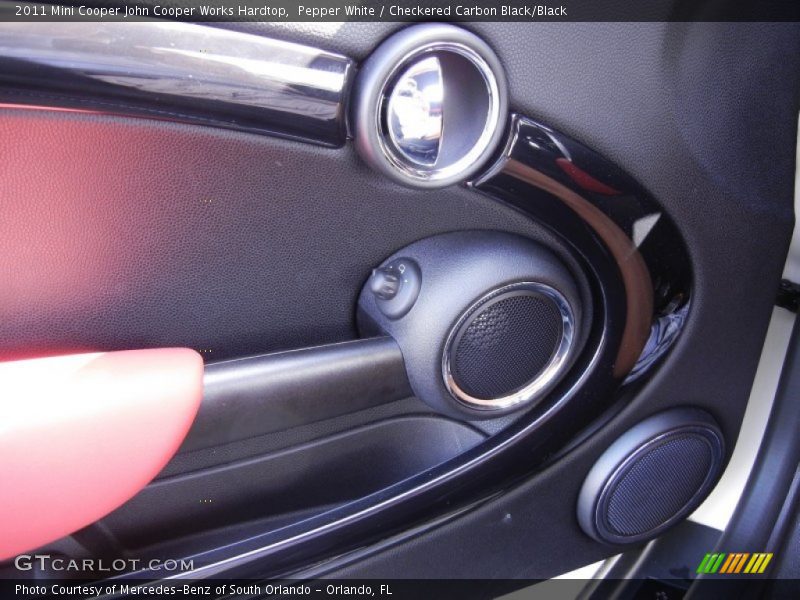 Pepper White / Checkered Carbon Black/Black 2011 Mini Cooper John Cooper Works Hardtop