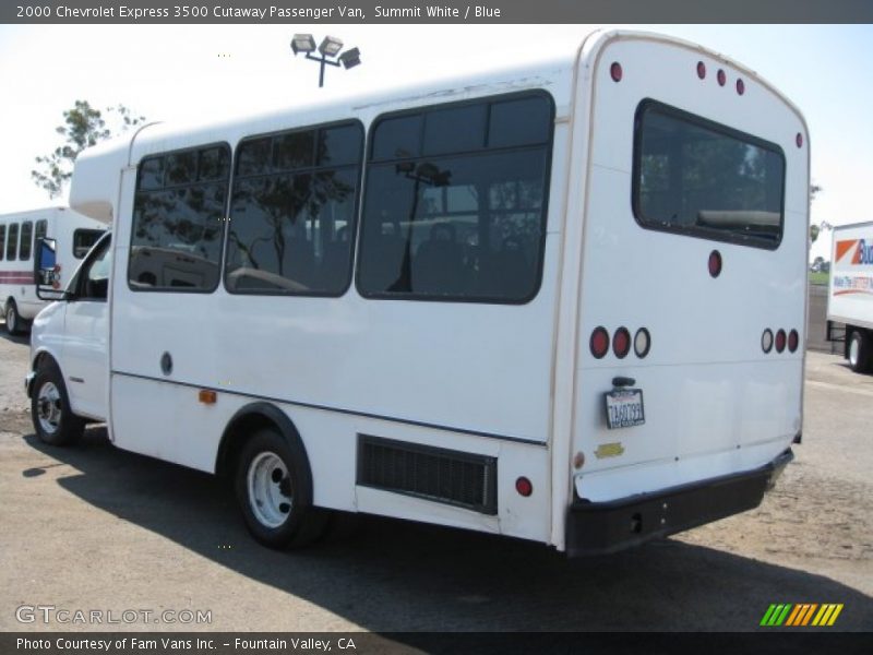 Summit White / Blue 2000 Chevrolet Express 3500 Cutaway Passenger Van