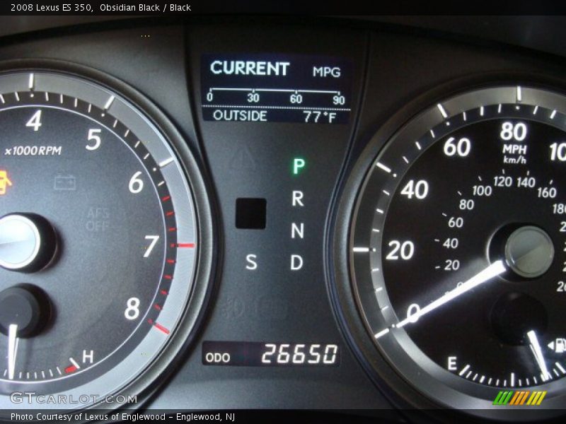 Obsidian Black / Black 2008 Lexus ES 350