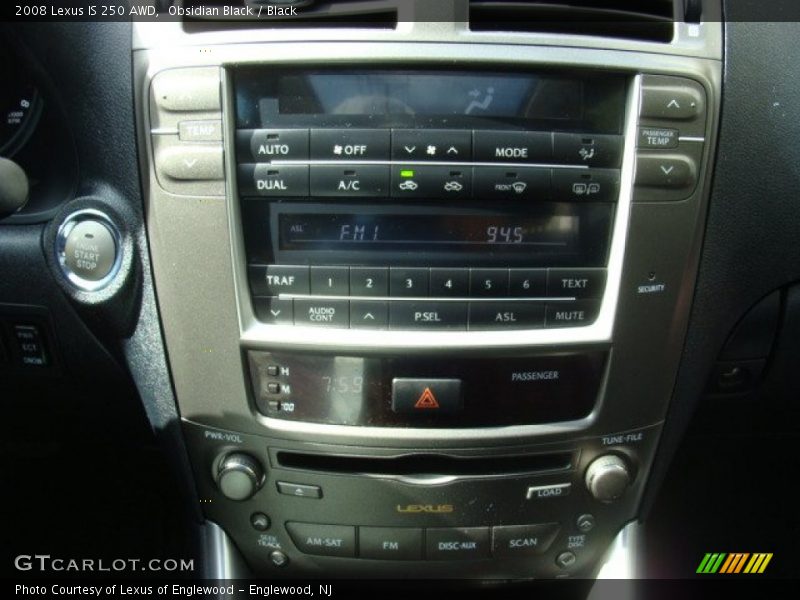 Obsidian Black / Black 2008 Lexus IS 250 AWD