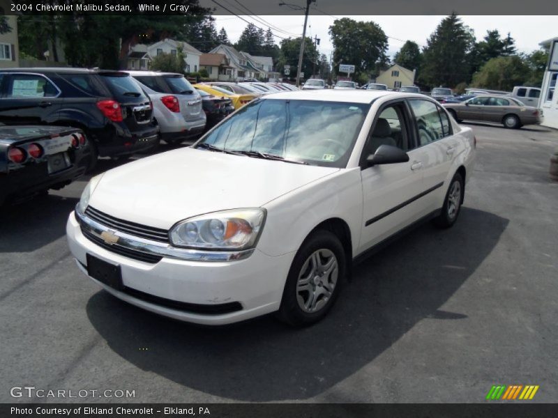 White / Gray 2004 Chevrolet Malibu Sedan