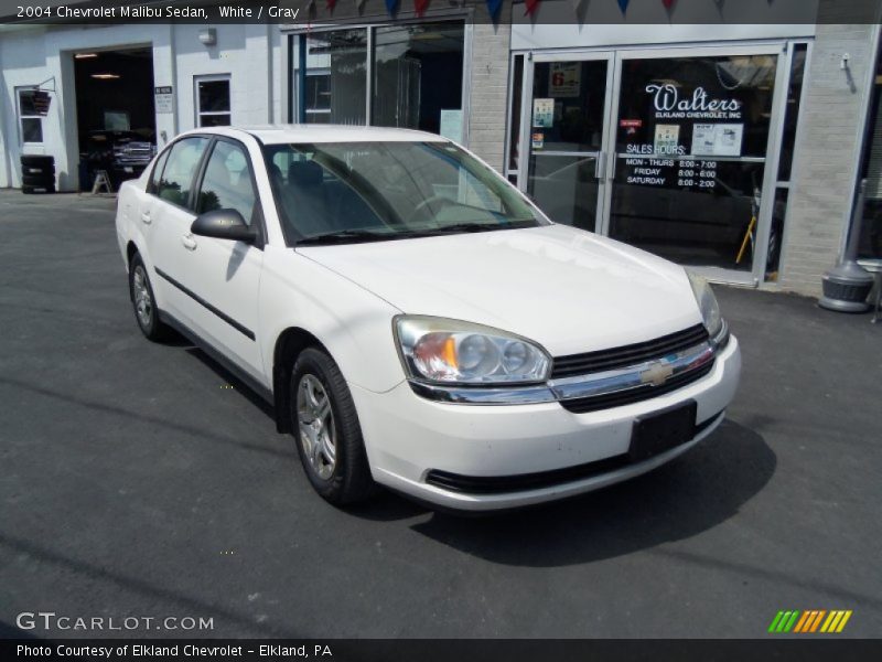 White / Gray 2004 Chevrolet Malibu Sedan