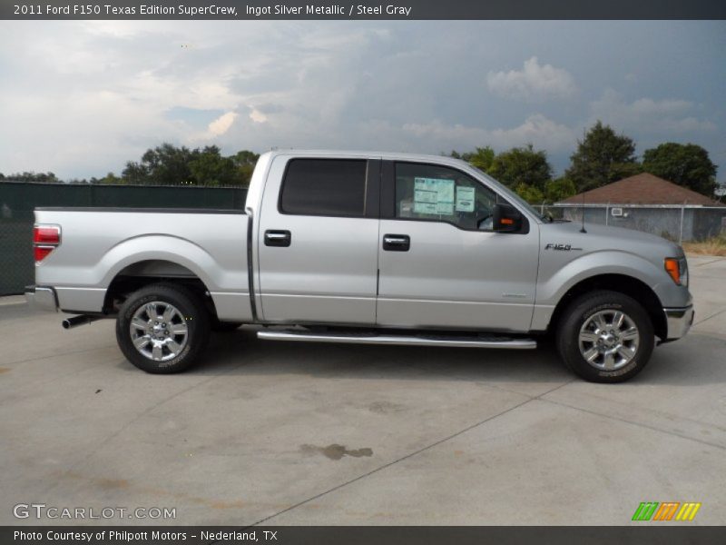 Ingot Silver Metallic / Steel Gray 2011 Ford F150 Texas Edition SuperCrew