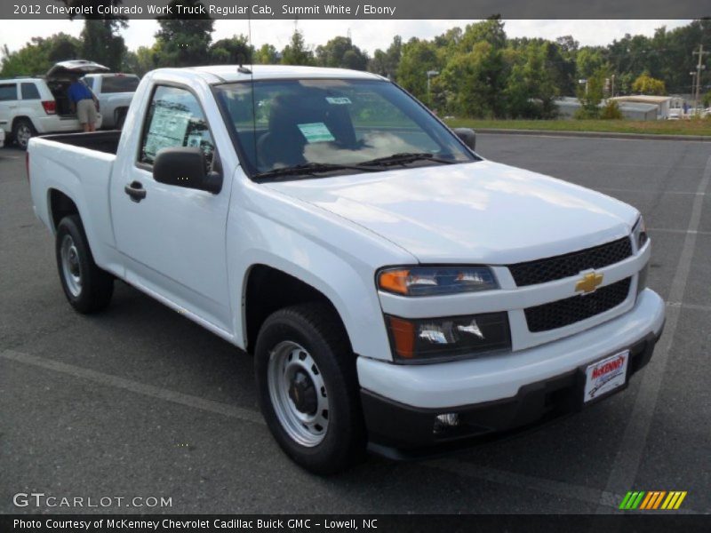 Summit White / Ebony 2012 Chevrolet Colorado Work Truck Regular Cab