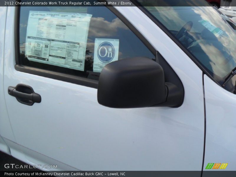 Summit White / Ebony 2012 Chevrolet Colorado Work Truck Regular Cab