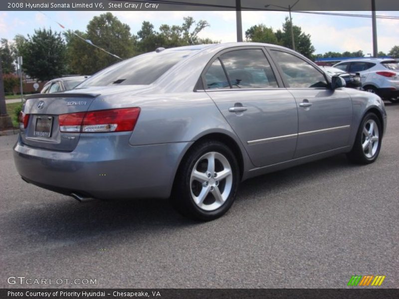 Steel Gray / Gray 2008 Hyundai Sonata Limited V6