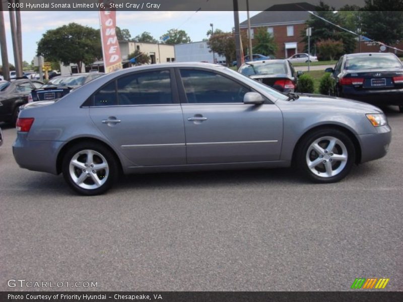 Steel Gray / Gray 2008 Hyundai Sonata Limited V6