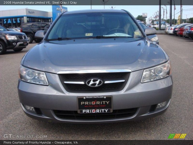 Steel Gray / Gray 2008 Hyundai Sonata Limited V6