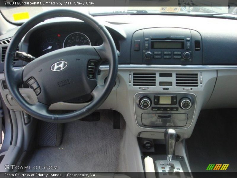 Steel Gray / Gray 2008 Hyundai Sonata Limited V6