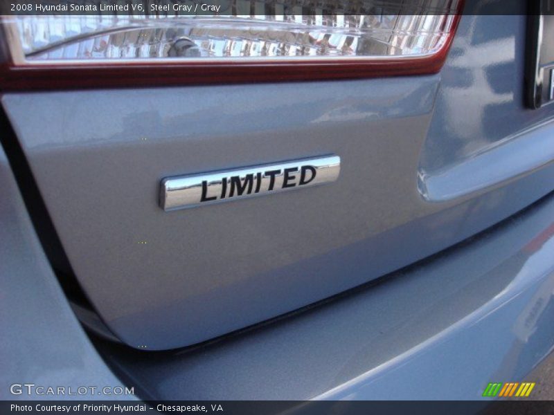 Steel Gray / Gray 2008 Hyundai Sonata Limited V6