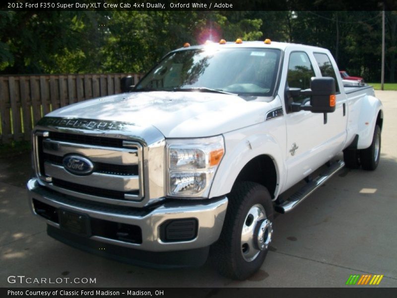 Oxford White / Adobe 2012 Ford F350 Super Duty XLT Crew Cab 4x4 Dually